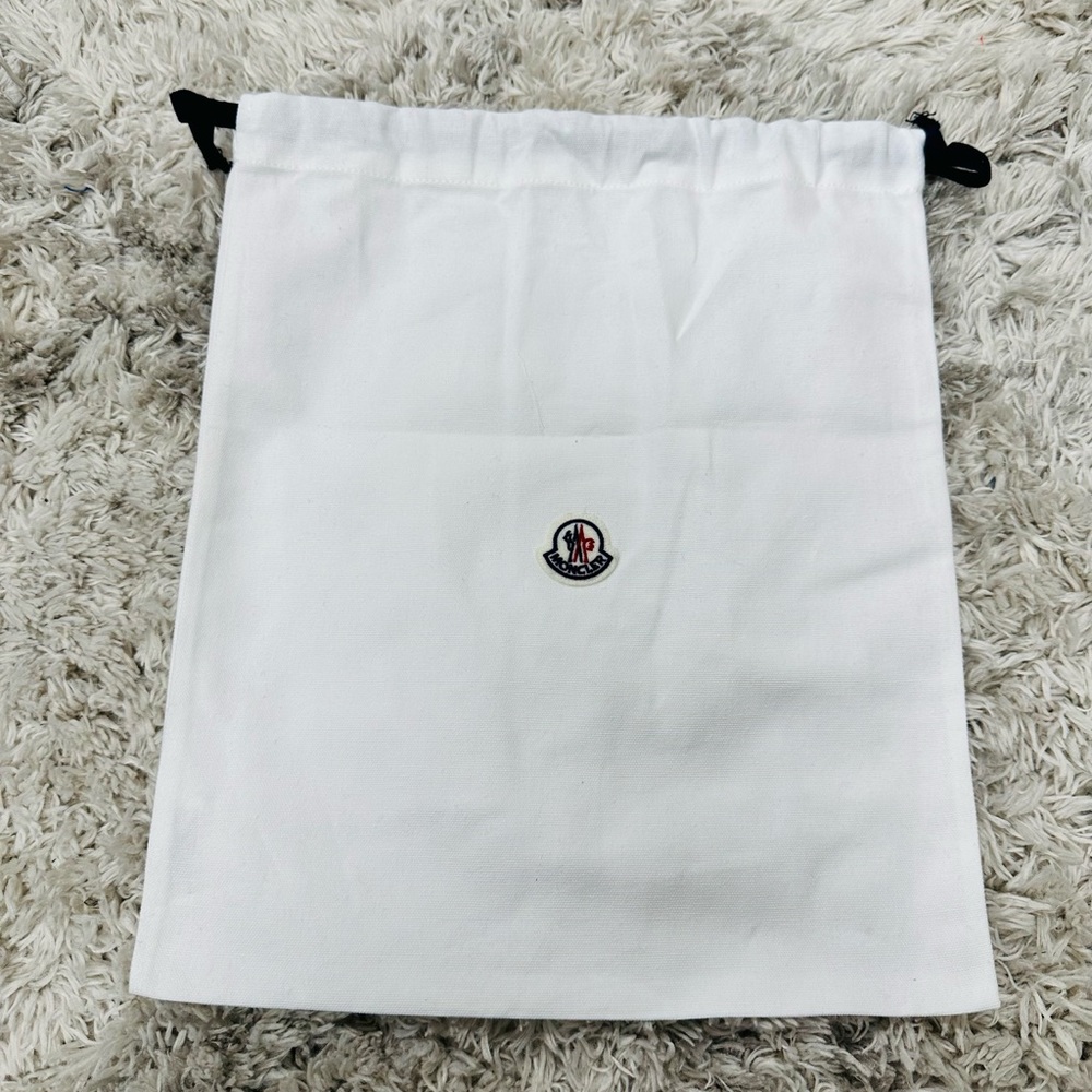 Moncler Authentic White Canvas Drawstring Dust Bag - image 1